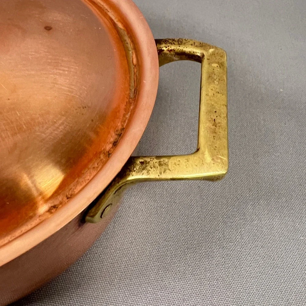 Paul Revere Ware USA Solid Copper Pot 2 QT Buffet Casserole Stock Pan 8062